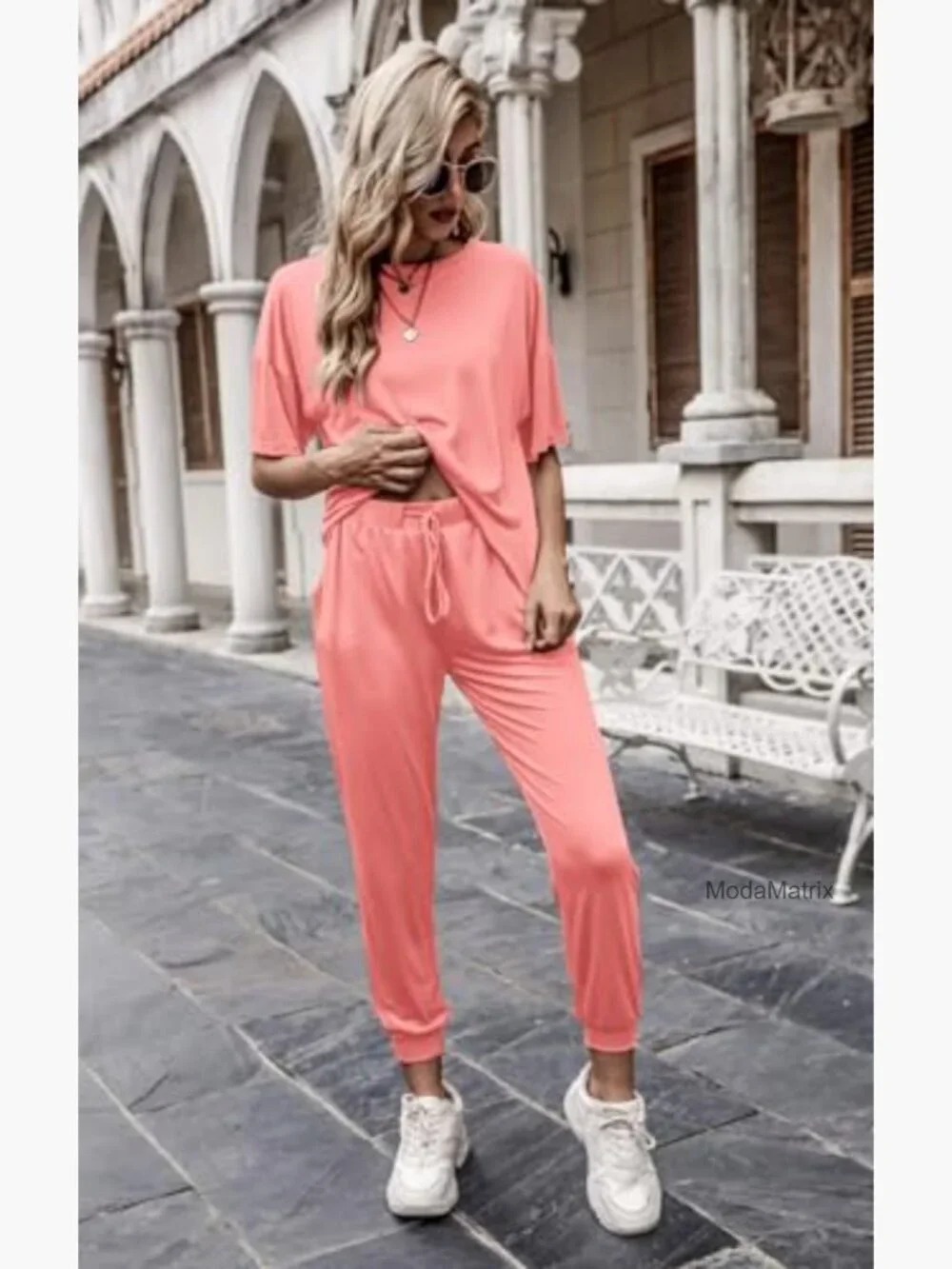 Two Piece Lounge Set Matching Jogger Outfit Travel